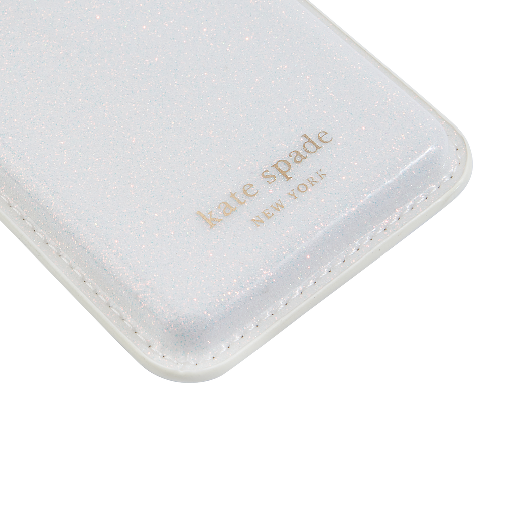 Kate Spade New York MagSafe Card Holder - White Glitter
