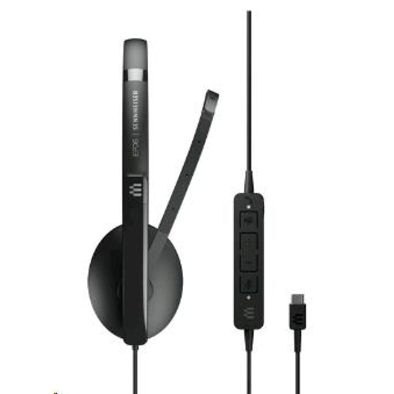 EPOS Sennheiser ADAPT 160T ANC USB-C On-Ear Double-Sided USB-C Headset - Black