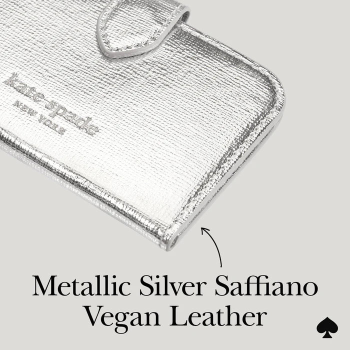 Kate Spade Morgan Magnetic Wallet for MagSafe - Metallic Silver