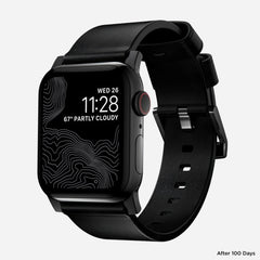 Nomad Modern Leather Band 44-49mm Apple watch 1-10 / SE / Ultra 1-3 - Black Hardware