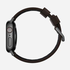 Nomad Active Band Pro 41mm Black Hardware Leather Bracelet - Classic Brown