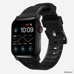 Nomad Rugged Band 42/44/45/46/49mm Black Hardware Bracelet - Black