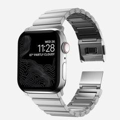 NOMAD Titanium Band for Apple Watch 42-49mm - Silver Hardware