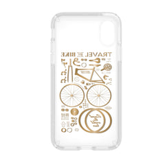 Speck Presidio Clear + Print Case For iPhone XS / X - CityBike (BONUS Screen Protector!!)