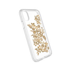 Speck Presidio Clear + Print Case For iPhone XS / X - Shimmer Floral (BONUS Screen Protector!!)