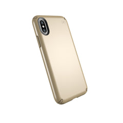 Speck Presidio Metallic IMPACTIUM Case For iPhone XS / X - Gold (BONUS Screen Protector!!)