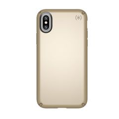 Speck Presidio Metallic IMPACTIUM Case For iPhone XS / X - Gold (BONUS Screen Protector!!)