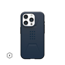 Load image into Gallery viewer, UAG Civilian MagSafe Rugged Slim Case iPhone 15 Pro 6.1 Mallard Blue