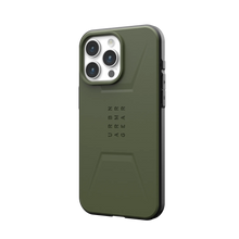 Load image into Gallery viewer, UAG Civilian MagSafe Rugged Slim Case iPhone 15 Pro Max 6.7 Olive Drab