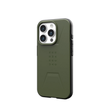 Load image into Gallery viewer, UAG Civilian MagSafe Rugged Slim Case iPhone 15 Pro 6.1 Olive Drab