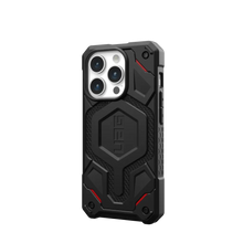 Load image into Gallery viewer, UAG Monarch Pro Rugged MagSafe Case iPhone 15 Pro 6.1 Kevlar Black