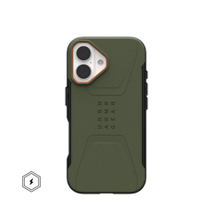 UAG Civilian Rugged Slim iPhone 16 Standard 6.1 Case & MagSafe - Olive