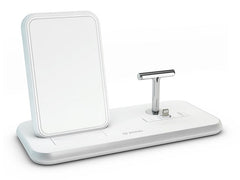 Zens Aluminium Dual Wireless Charging Dock for SmartPhone + Airpods - White