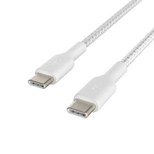 Load image into Gallery viewer, Belkin BoostCharge Braided Cable (2 PACK) USB-C to USB-C 1m / 3.3ft - White
