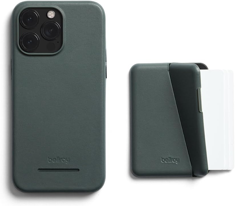 Bellroy Leather Mod Case Wallet iPhone 15 Pro Max Everglade