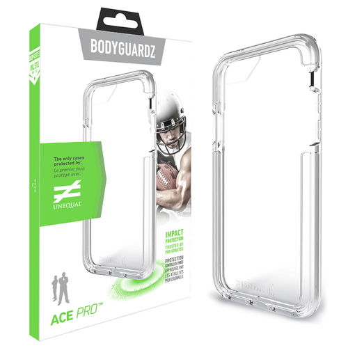 BodyGuardz Ace Pro Case and FREE Screen Protector for iPhone 8 / 7 / SE 2 / SE 3 - Clear