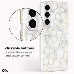 Case-Mate Floral Gem Magnet Case Samsung S26 Plus - Clear