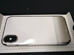 Caudabe Lucid Clear Slim Case For iPhone X/Xs - Gold Metallic Stripes (BONUS Screen Protector!!)