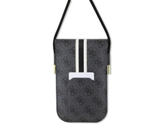 Guess 4G Stripe Phone Bag with Cord - Black