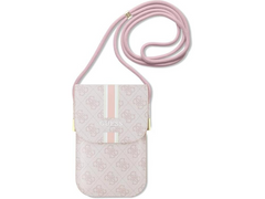 Guess 4G Stripe Phone Bag with Cord - Pink