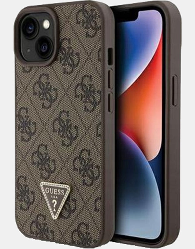 GUESS 4G Edition Protective Case iPhone 15 Standard 6.1 - Brown