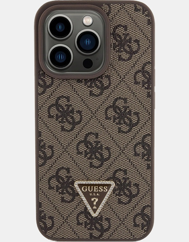 GUESS 4G Edition Protective Case iPhone 15 Pro 6.1 - Brown