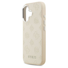 Guess Peony Edition Smooth PU Leather MagSafe Case iPhone 17 – Beige
