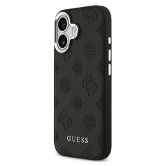Guess Peony Edition Smooth PU Leather MagSafe Case iPhone 17 – Black
