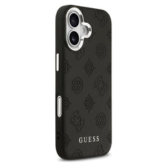 Guess Peony Edition Smooth PU Leather MagSafe Case iPhone 17 – Black
