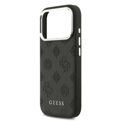 Guess Peony Edition Smooth PU Leather MagSafe Case iPhone 17 Pro Max – Black