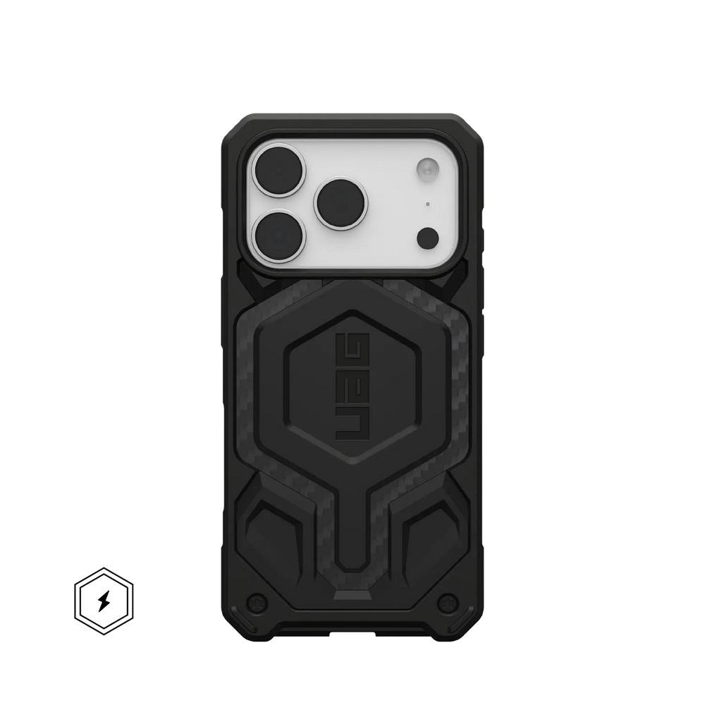uag monarch case for iphone 17 pro max black front view