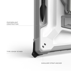 UAG Plasma Healthcare Ed Surface Pro 12 1st ed 2025 w/ Hand & Shoulder Strap White