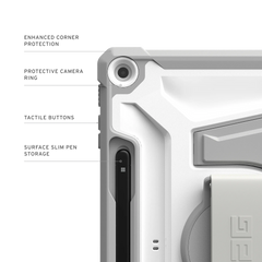 UAG Plasma Healthcare Ed Surface Pro 12 1st ed 2025 w/ Hand & Shoulder Strap White