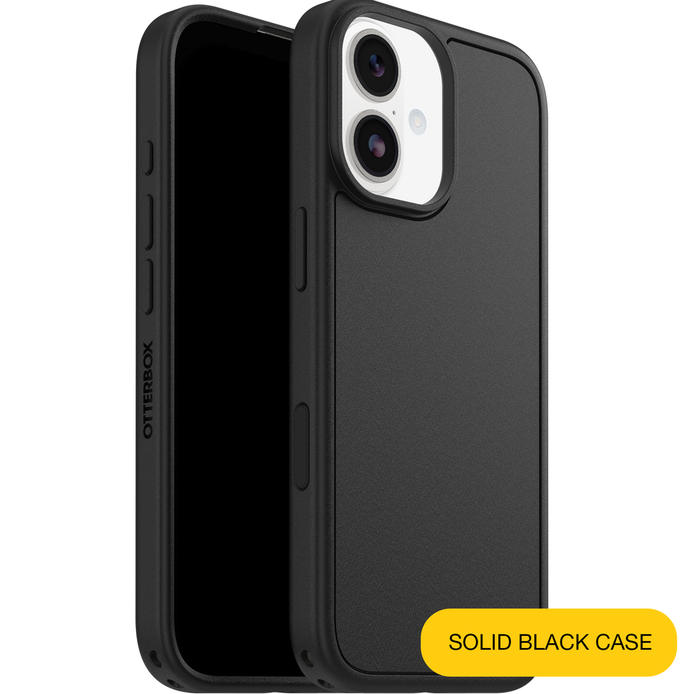 otterbox symmetry case for iphone 17 standard black sleek front view