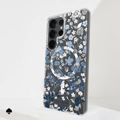 Kate Spade Flowerbed Blue Case & Magnet Samsung S25 Ultra
