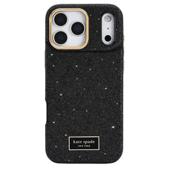 kate spade kate spade case for iphone 17 pro black back pattern design
