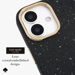 kate spade kate spade case for iphone 17 standard black side profile