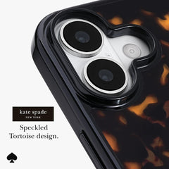 kate spade kate spade case for iphone 17 standard tortoise side profile