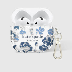 Kate Spade Flowerbed Blue with Silver Clip for AirPods 4
