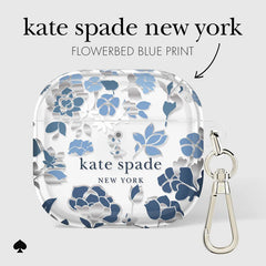 Kate Spade Flowerbed Blue with Silver Clip for AirPods 4