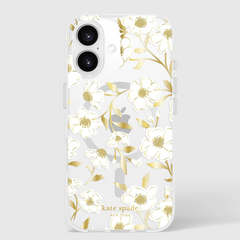 Kate Spade Sunshine Floral MagSafe Case for iPhone 16 Standard Clear / Gold