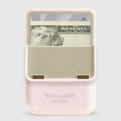 Kate Spade New York MagSafe Flip Magnetic Wallet - Sparkle Pink