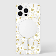 Kate Spade Sunshine Floral MagSafe Case for iPhone 16 Pro Max Clear / Gold