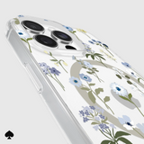 Kate Spade Precious Bloom MagSafe Case for iPhone 16 Pro Max Clear / Blue