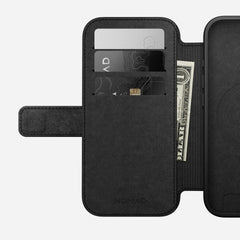 nomad folio folio case for iphone 17 black inside card slots