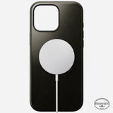 Nomad Modern Horween Leather Case for iPhone 16 Pro 6.3 - Green Chrome