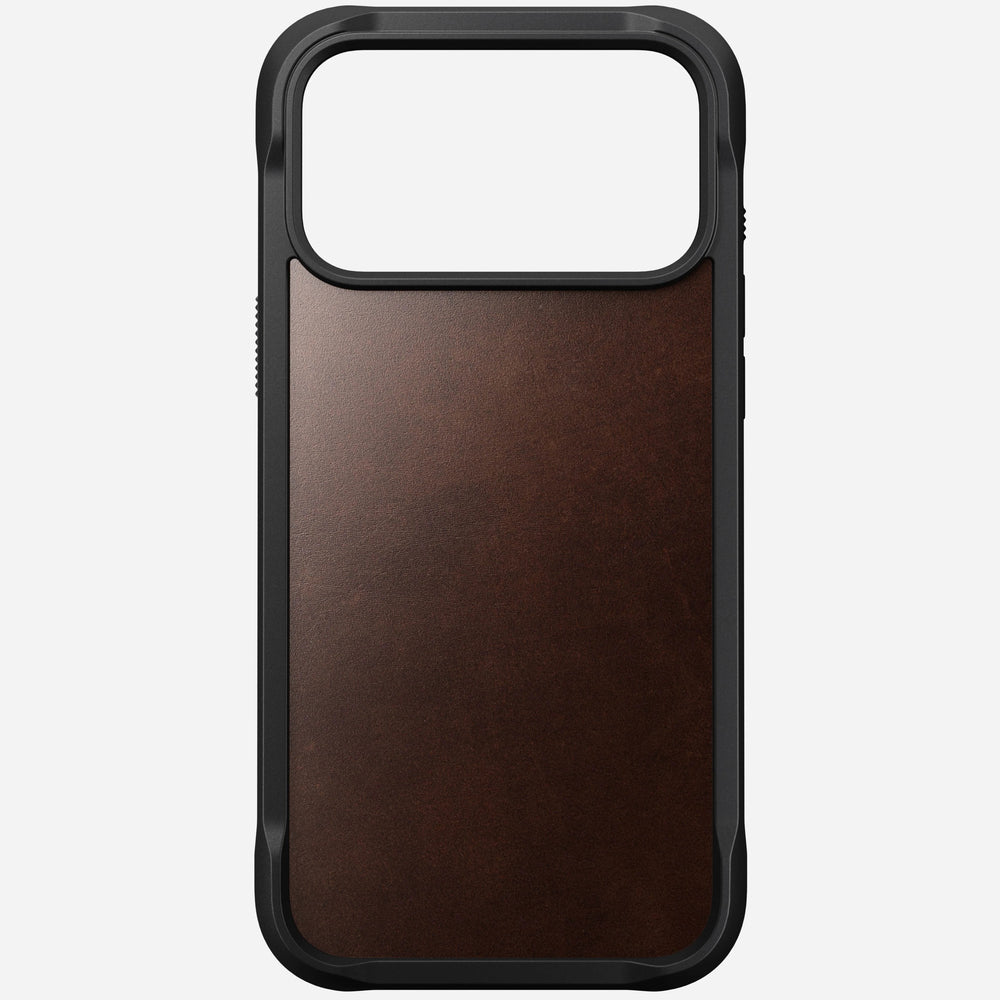 nomad rugged case for iphone 17 pro rustic brown front view