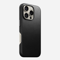 Nomad Traditional Horween Leather Case iPhone 16 Pro 6.3 - Black