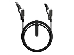Nomad Universal Kevlar® USB-C Cable 1.5m – laid out with adapters