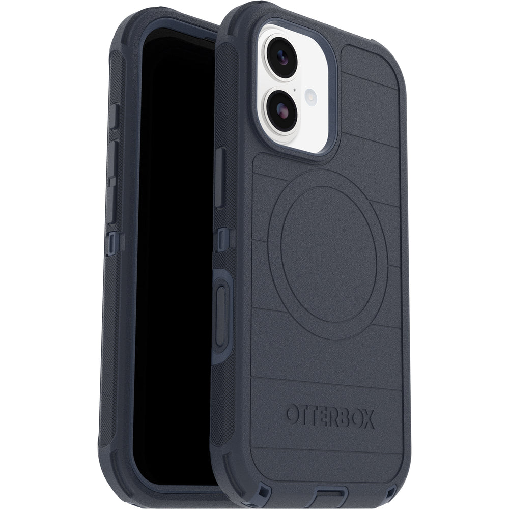 otterbox defender magsafe case for iphone 17 standard blue front view